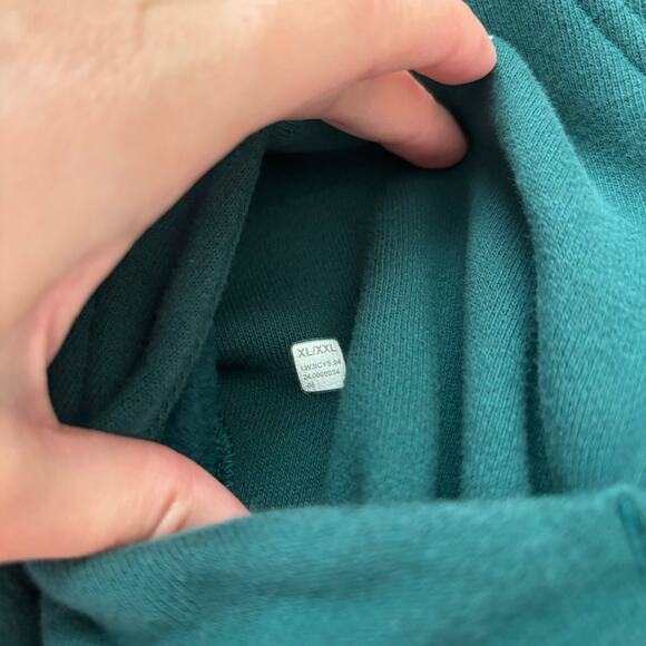 Lululemon Women’s Scuba Oversized Funnel-Neck Half Zip XL/XXL Storm Teal Lounge - Picture 8 of 11